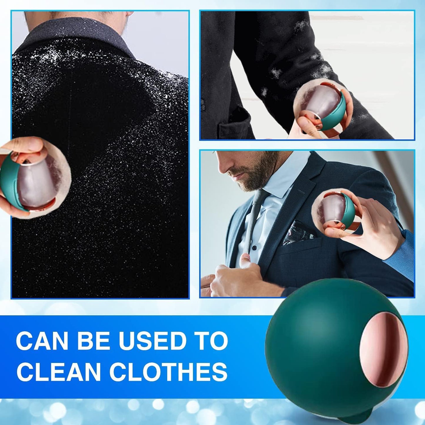 Multifunctional Lint Remover, Mini Travel Portable Lint Roller Ball, Pet Hair Remover, Clothes Fuzz Remover, Household Dedust and Food Scraps Remover, Reusable and Washable Extra Sticky Rollers