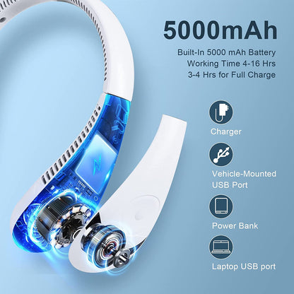 AuraBreeze Foldable Hands-Free Neck Fan